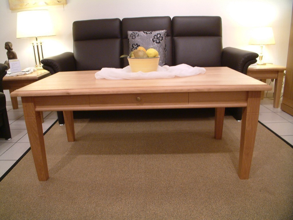 Couchtisch Landhaus 130 X 70 cm - Höhe 55 cm, Eiche massiv ...